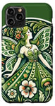 Coque pour iPhone 11 Pro Vert Fée Illustration Floral Verts