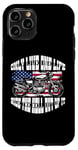 iPhone 11 Pro One Life Ride The Hell Out Of It US Flag Motorcycle Biker Case