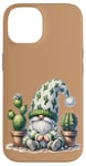 Coque pour iPhone 14 Grumpy Cactus Dad Gnome With Succulent Pots For Cactus Lover