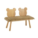 Banc pour Enfant en Bois "Ours" 87cm Naturel