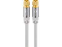 Wentronic Goobay - Antennkabel - F-Kontakt (M) Till F-Kontakt (M) - 1 M - 4-Lagers Skärmning - 135 Db - Vit - Robust (70598)