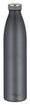 THERMOcafé by THERMOS TC Bottle Bouteille isotherme en acier inoxydable résistant aux boissons gazeuses Gris graphite mat 1 l 12 h chaud 24 h froid Anti-fuite Pour l'école, les déplacements et le