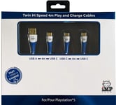 IMP (4m) Braided Fast Charge & Play Cable TWIN Pack