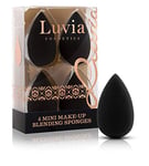 Luvia Beauty Blender Mini Sponge Set - 4 éponges à oeufs de maquillage en noir - Super doux pour estomper avec précision et grande surface