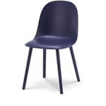 Chaise de salle à manger design milo bleu pétrole en résine - Bleu - Kosmi
