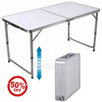 4ft Folding Table Camping Garden Fold Away Dining Serving Tables Buffet Car Boot