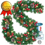 CONFO® Juldekorationsremsor Jul PVC-kottar Röda bär Dekorativa färg LED-lampor Juldekorationstillbehör