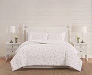 The Farmhouse by Rachel Ashwell Rosebury, Cotton, White/Pink, Full/Queen