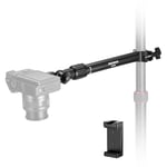 NEEWER Overhead Camera Mount Arm with Clip, 11"/28cm 180°&360° Holding Arm for Desk Stand, Fits 0.87"-1.1" Tube, 5.5lb/2.5kg Load Capacity for Camera LED Ring Light Microphone, DS008