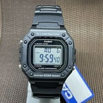 Casio W-218H-1A Youth Series Digital Black Resin Strap Alarm Day Date Watch