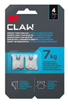 3M CLAW Plasterboard Hooks for Plasterboard 7 kg 3PH7-4WMR 4 Hooks Steel