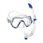 Mares - Masque et Tuba Aquazone Combo Pure Vision, Combinaison Masque et Tuba Snorkeling Adulte, Unisex, Bleu