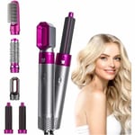 5 en 1 Sèche Cheveux Styler Brosse, Boucleur a Cheveux et Brosse Lissante, Ions Négatifs Multifonction Sèche-cheveux pour Friser