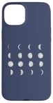 Coque pour iPhone 15 Plus 12 phases de lune astronomie ciel nocturne Meme