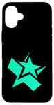 Coque pour iPhone 16 Plus Bleu sarcelle Aqua Get That Starry Power Teal Aqua Graphic