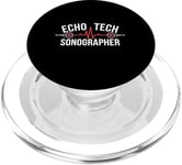 Sonographer Echo Tech Heartbeat Cardiac Week Gift Idea PopSockets PopGrip for MagSafe