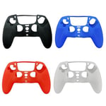 Pack 4 joueurs - Housse de Protection en Silicone pour Manette Sony PS5 DualSense Edge - Noir Blanc Bleu Rouge - Straße Game ®