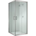 Parois cabine de douche angulaire coulissante verre transparent h 198 mod. Alabama 70x70 cm carré