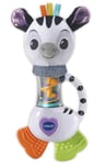 VTech Baby Shaking Sounds Zebra, Rainmaker Toy, Rattle Toy with Bright Colours, Patterns and Textures for Sensory Play, Gift for Babies 3, 6, 9, 12 months +, English version