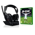 Logitech G Astro A50 X Lightspeed Casque Gaming sans Fil + Station d'accueil et EA Sports FC 25 (Xbox), Kit groupé - Noir