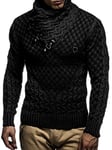 Leif Nelson Pull en tricot pour homme, avec col châle, pour hiver, coupe droite, convient aux looks décontractés et professionnels, disponible en plusieurs tailles et couleurs, charbon, XXXXXL