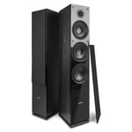 SHF80 Floorstanding Hi-Fi Speakers for Home Hi-Fi Stereo System 3-Way 6.5" Black