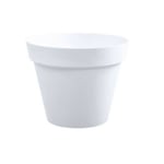 EDA - Pot rond Toscane - 20x17cm - 3L - Blanc plastiques