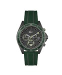 Lacoste Chronograph Quartz Watch for Men MAINSAIL Collection with Green Silicone Bracelet - 2011363