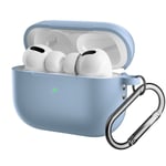 Silikonskal Med Karbinhake Apple AirPods Pro 2 Ljusblå