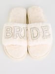 Raid Sasha Bridal Slippers - Bride - Off White, Off White, Size 3, Women