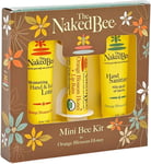 The Naked Bee Orange Blossom Honey Mini Bee Kit. Hand & Body Lotion, Lip Balm & 