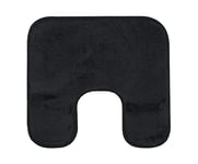 Gözze - Tapis de Bain Antidérapant Premium avec découpe, RIO, 100% microfibres, Idéal comme tapis de WC pour toilettes au sol, 50 x 45 cm - Noir