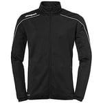 Uhlsport Football Stream 22 Classic Jacket Men, Black/White, Smartbreathe Pique Brushed Outdoor Sports, Size S