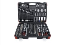 Coffret 176 outils douille clé cliquet coudé rallonge adaptateur BGS