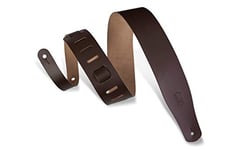 Levy's Leathers Sangle de guitare en cuir réglable de 96,5 cm à 129,5 cm Marron foncé 6,3 cm