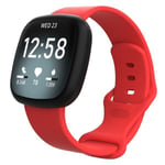 Silikonirannekoru Fitbit Versa 4/Sense 2 Red (L)