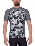 iQ-UV 6456054750-50M T-Shirt Lycra Homme Slim 230 Camouflage, Vêtement Anti-UV, Gris, FR : M (Taille Fabricant : M (50))