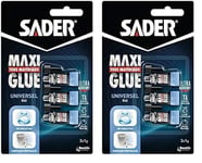 Sader Maxiglue Gel – Super Glue Universelle – Tous Matériaux – Colle de Réparation à Prise Rapide – Colle Extra Forte – Transparente – 3 Tubes de 1 g (Lot de 2)