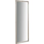 Biscottini - Miroir vertical/horizontal mural et suspendu L50xPR4xH140 cm finition argent antique