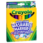 Crayola Ultra-Clean Washable Broadline Markers Pens (Pack of 8)