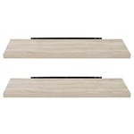 EUGAD Étagère Murale Lot de 2 étagères tablettes Style Moderne en Bois,100x22,9x3,8cm Sonoma Chêne 0041QJ-2