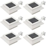 Sollampa led vidaxl - Set 6 st fyrkantig 12 cm vit plast och metall