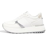 LUCKY STEP Chaussures de Marche pour Femme | Baskets à Plateforme de Mode pour Femme, Chaussures Décontractées à Lacets (Blanc, 8US-38EU-5UK)