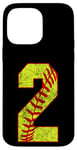 Coque pour iPhone 14 Pro Max Softball #2 Fast Pitch Love Softball Joueur préféré de la maman