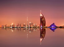 Night Color Of Dubai Poster 50x70 cm