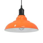 Taklampa höjdjusterbar E27 glans orange Ø 31 cm metall