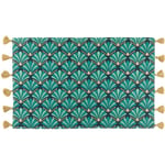 1001kdo - Tapis pompons 50 x 80 cm Art-chic or et bleu