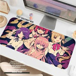 Blue Victory Goddess Anime Mouse Pad Large Waterproof Thick Gaming Desk Mat Non-Slip Edged for Keyboard Wrist Support 25x22cm