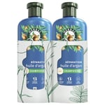 Herbal Essences Réparation Shampoing Huile d'Argan 2x250ml Cheveux Abîmés. Nutrition Intense pour une Chevelure Douce et Lisse. Ingrédients d'Origine Naturelle*, Sans Silicone, Végan