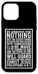 Coque pour iPhone 12 mini T-shirt Philippians 4 6-7 Be Anxious For Nothing